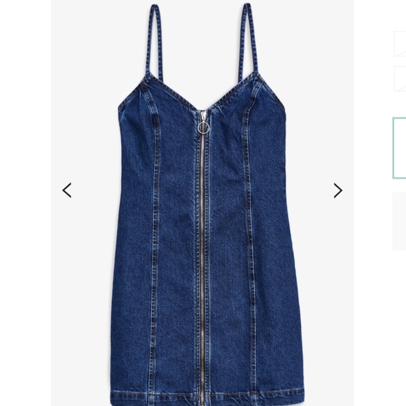 Topshop Dresses & Skirts - NWT Topshop Zip Denim Dress